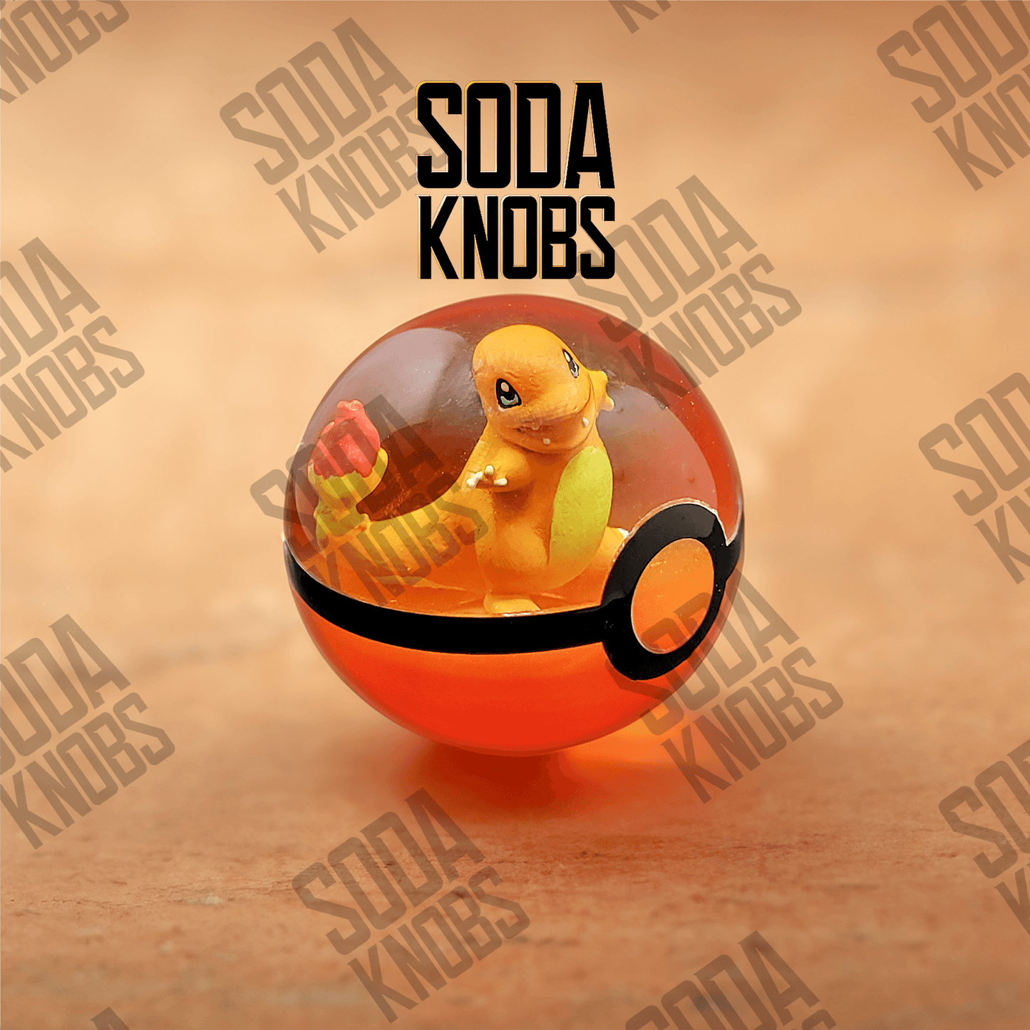 Charmander Real Life Pokeball - Authentic Hand-Cast Pokeball with Stunning Pokémon