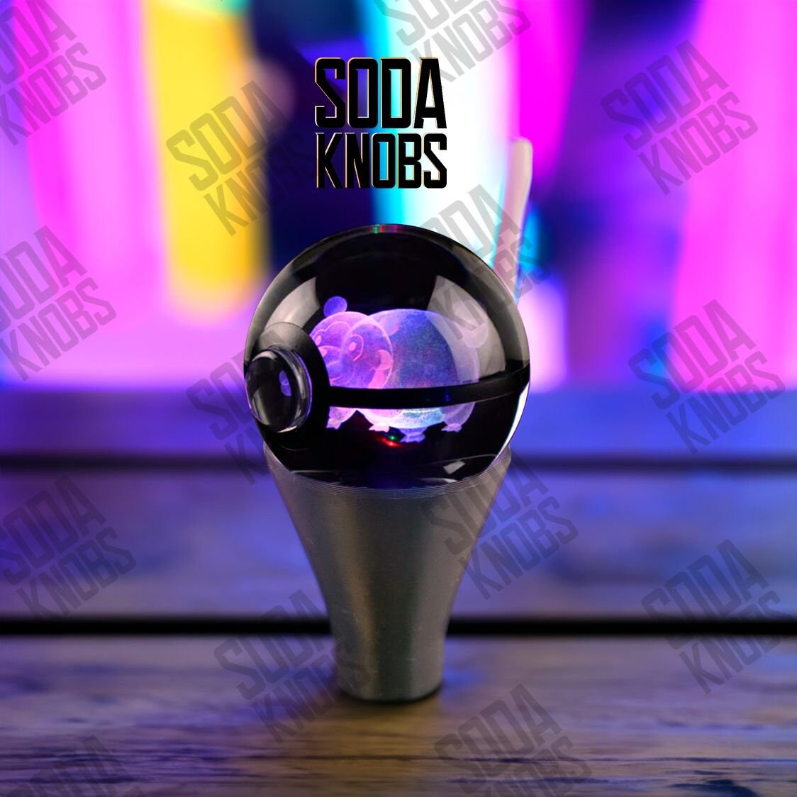 Bidoof - Crystal Pokeball Shift Knob - Your Drive - Your Design!